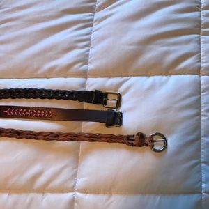 three brown and black belts